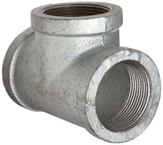 Anvil 8700120903, Malleable Iron Pipe Fitting, Tee, 1/2" NPT Female, Galvanized Finish
