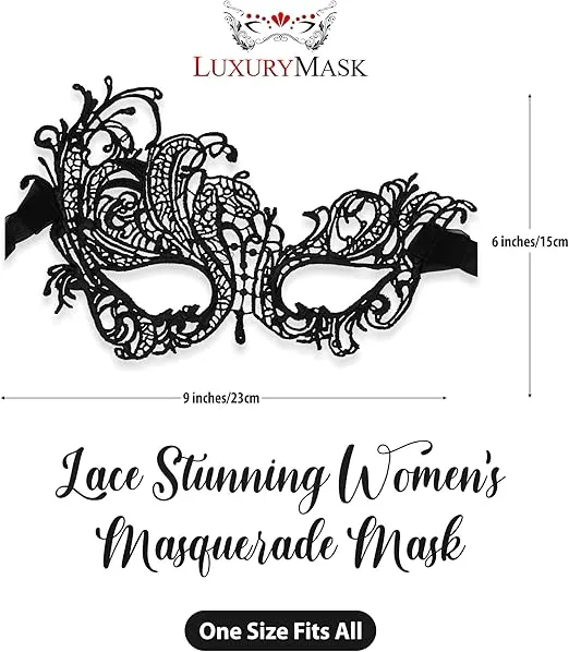 Masquerade Mask For Women Lace Masquerade Mask for Masquerade Party Prom Venetian Party Mardi Gras Halloween