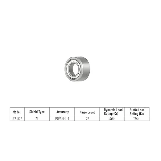 R2-5ZZ 10 PCS Miniature Deep Groove Ball Bearing ID 1/8"×OD 5/16"×Width 9/64" Double Metal Shielded Ball Bearing Chrome Steel P0 Z2 Bearing for Industrial Machine,Power Tools