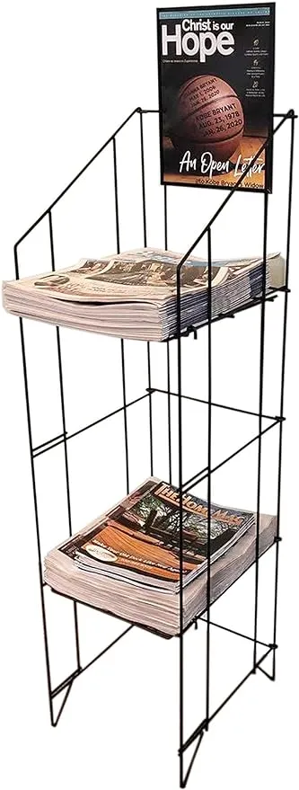 FixtureDisplays® Wire Newspaper Rack Magazine Stand Magazine Rack 1112-912