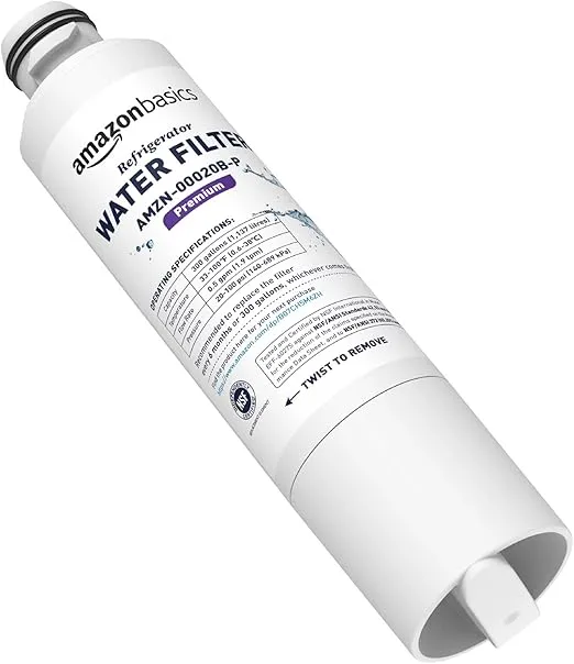 Amazon Basics Replacement Samsung DA29-00020B Refrigerator Water Filter Cartridge - Pack of 3, Premium Filtration, Easy to Install