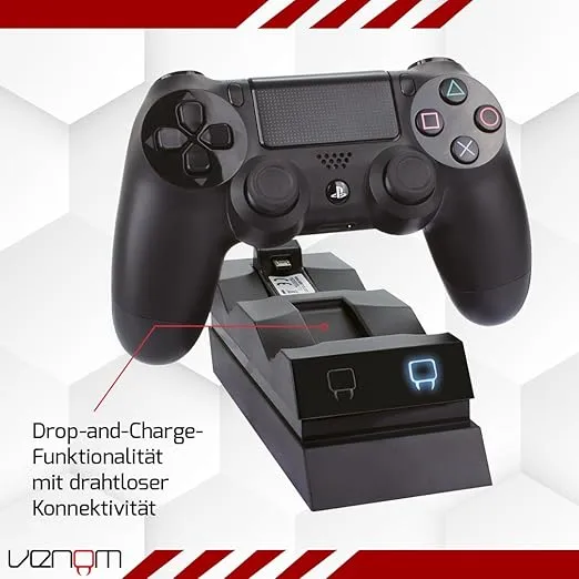 Venom Twin Sony Docking Station - Dual Charging for PS4 Controller/Gamepad - PlayStation 4