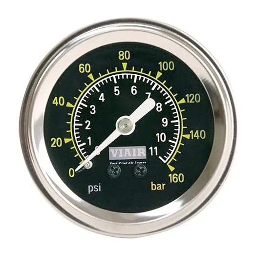 Viair 90085 160 PSI 1.5" Single Needle Air Gauge