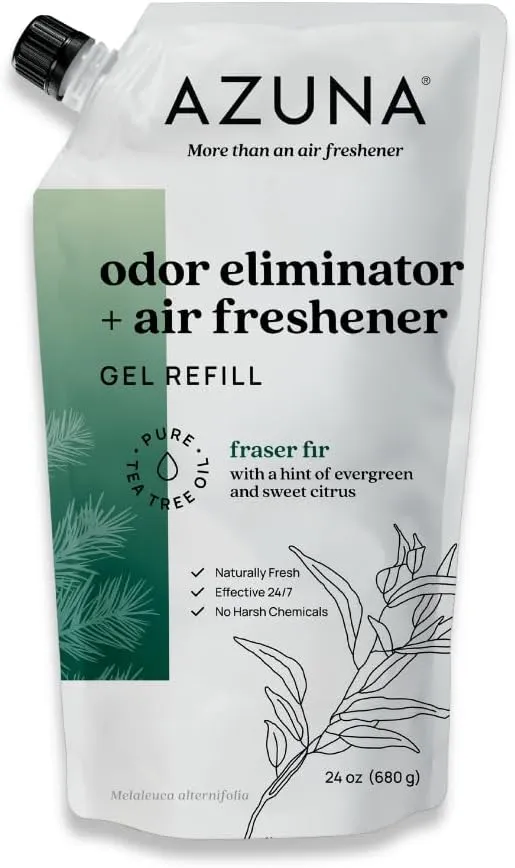 Azuna Air Freshener & Odor Eliminator Gel Refill Pouch - Fraser Fir 24 oz