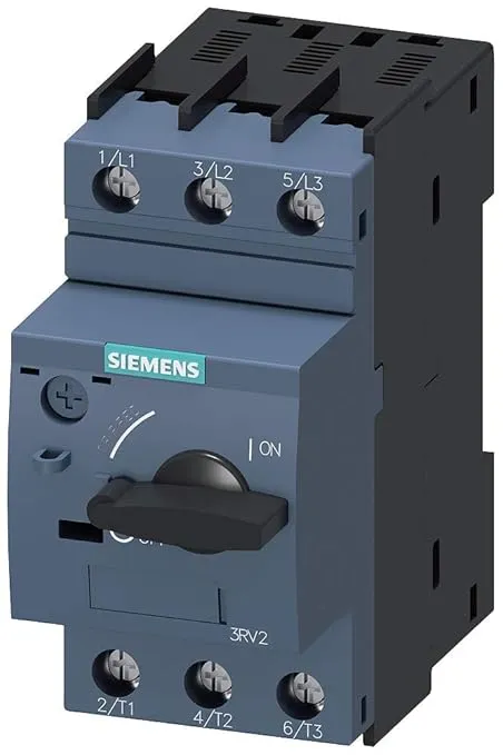 SIEMENS 3RV20111EA10 Motor Starter Protector, 2.8 to 4 Amp, Class 10 Overload Trip, Size S00, Screw Terminal