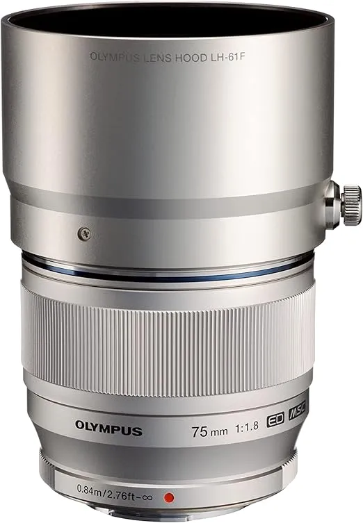 OM SYSTEM OLYMPUS M.Zuiko Digital 75mm F1.8 Silver For Micro Four Thirds System Camera, Compact Design, Beautiful Bokeh, Bright