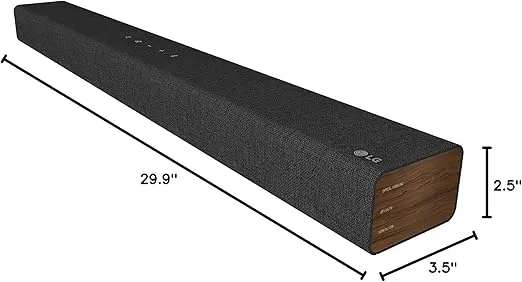 LG SP2 2.1 Channel Sound Bar with Built-in Subwoofer in Fabric Wrapped Design – Black