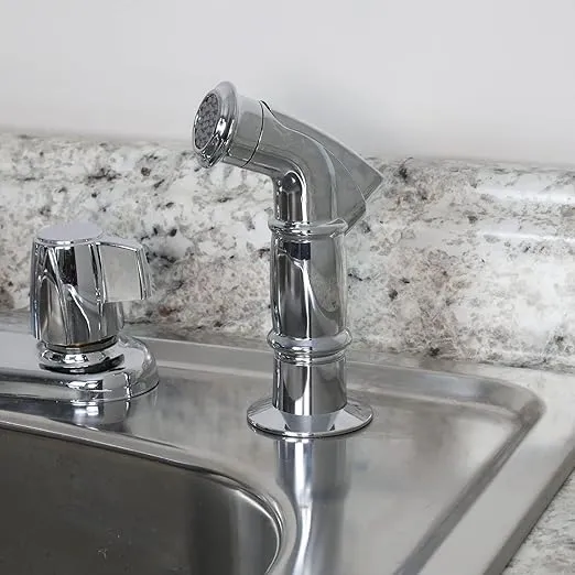 DANCO Kitchen Sink Side Spray Head and Hose, Chrome, 1-Pack (89215)
