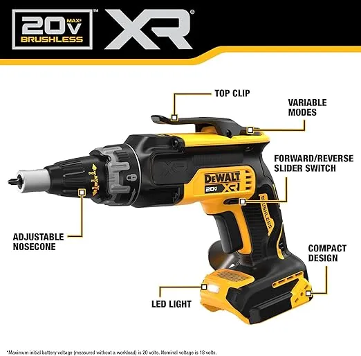 DEWALT 20V Max Drywall Screwgun, Tool Only (DCF630B)