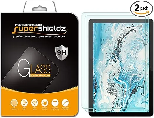 Supershieldz (2 Pack) Designed for Lenovo Chromebook Duet 10.1 inch Screen Protector, (Tempered Glass) Anti Scratch, Bubble Free