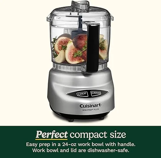 Cuisinart Food Processor, Mini-Prep 3 Cup, 24 oz, Brushed Chrome and Nickel, DLC-2ABC