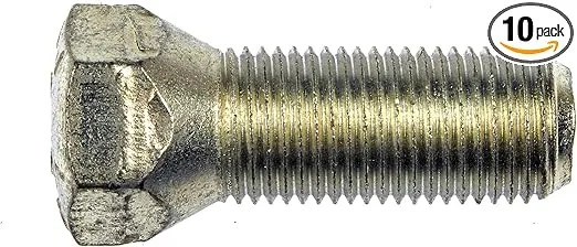 Dorman 610-070 Front 9/16-18 Wheel Bolt - 3/4 In. Hex, 1-1/8 In. Length Compatible with Select Buick Models, 10 Pack