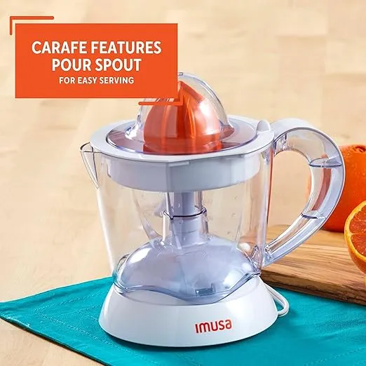 IMUSA 34oz Electric Citrus Juicer, White