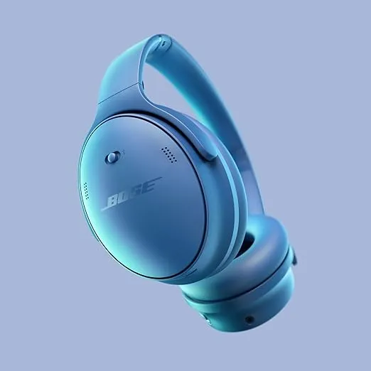 Bose QuietComfort Bluetooth Headphones, Wireless Headphones, Over Ear Noise Cancelling Headphones with Mic, Up to 24 Hours of Battery Life, Blue Dusk - Limited Edition Color