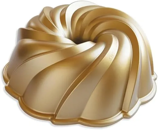 Nordic Ware Swirl Bundt Pan, 10-Cup, Gold