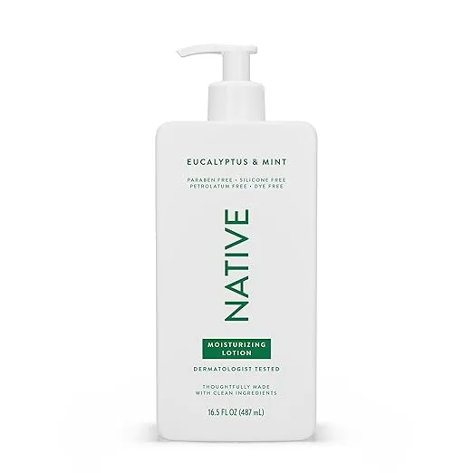 Native Body Lotion Contains Naturally Derived Plant-Based Moisturizers for Women and Men | Restores Dry Skin, Eucalyptus & Mint, 16.5 fl oz