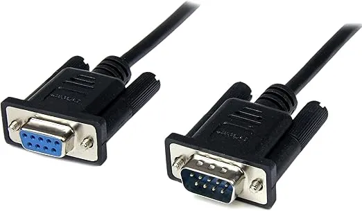 StarTech.com 2m Black DB9 Null Modem Serial Cable, Male to Female