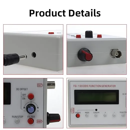 FG-100 1Hz-500KHz DDS Function Signal Generator Frequency Counter Signal Source Module Sine Square Triangle Sawtooth Waveform