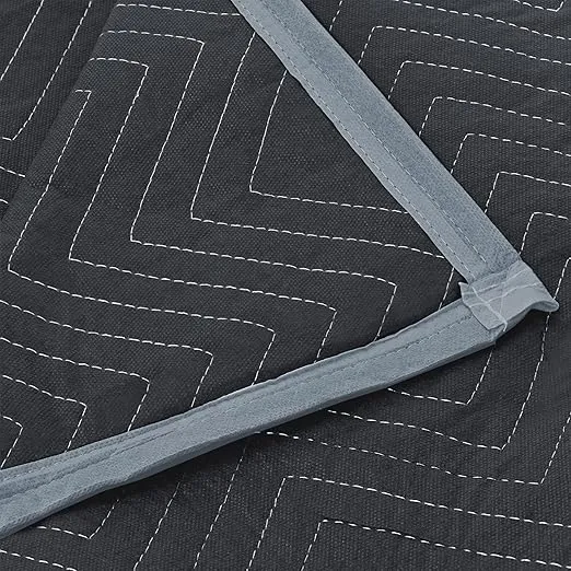 Sure-Max 12 Moving & Packing Blankets - Ultra Thick Pro - 72" x 40" - Professional Quilted Shipping Furniture Pads Black