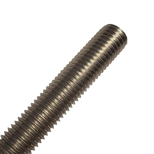 Type 316 Stainless Steel Fully Threaded Rod, 3/8" -16 Thread Size, 12" Length Right Hand Threads