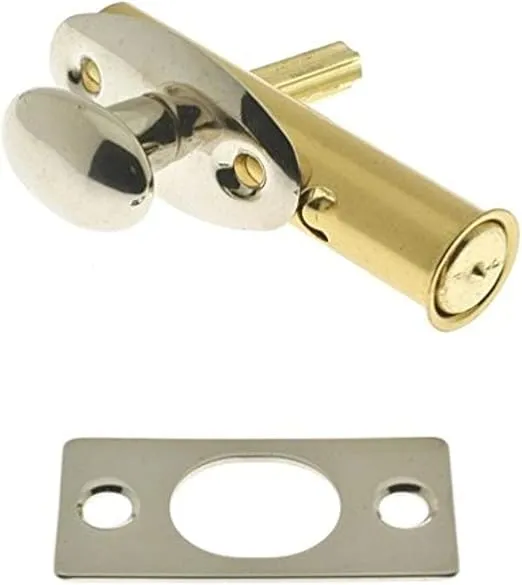 IDHBA idh by St. Simons 28500-014 Premium Quality Solid Brass Mortise Door Bolt, Bright Nickel