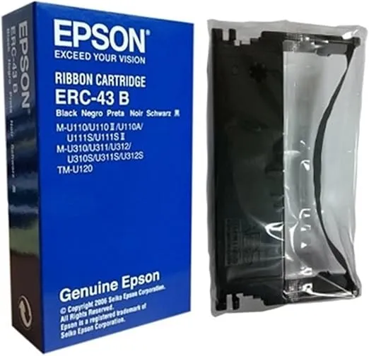 Epson ERC-43B INK RIBBON BLACK RIBB M-U110/310/20 TM-H2000 Point of Sale Hardware