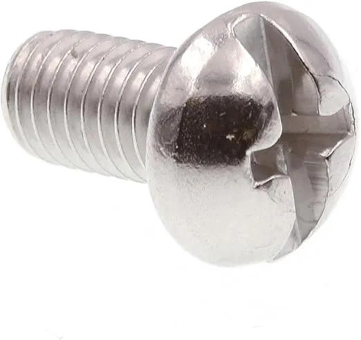 Prime-Line 9004025 Machine Screw, Round Head, Slotted/Phillips Combo, #10-32 X 3/8 in, Grade 18-8 Stainless Steel, Pack of 25