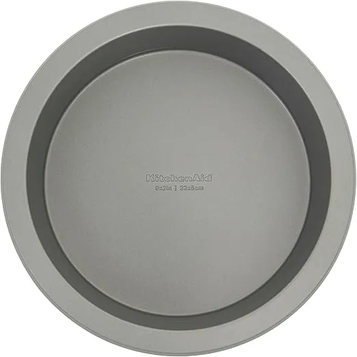 KitchenAid 9in Nonstick Aluminized Steel Round Cake Pan, Contour Silver