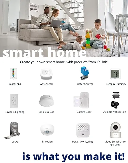 YoLink Outdoor Security Siren & Smart Alarm Controller Kit - Loud 110 dB, Wireless, Battery-Powered, 1/4 Mile Range, Android-iOS App, Alexa, Google, IFTTT, Home Assistant, Hub Required!