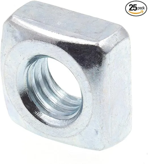 Prime-Line 9192638 Square Nuts, 5/16 In.-18, Zinc Plated Steel (25 Pack)