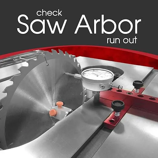 A-LINE-IT DELUXE Table Saw Alignment Tool | Digital Dial Indicator Table Saw Alignment Gauge | Machinery Precision Dial Gauge | Arbor & Blade Runout Gauge Dial Indicator | Table Saw Calibration Tool