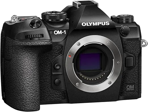 OM SYSTEM OLYMPUS OM-1 Micro Four Thirds System Camera 20MP BSI Stacked Sensor Weather Sealed Design 5-Axis Image Stabilization 120fps sequential Shooting, Black
