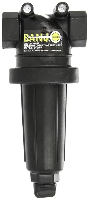 Banjo LST100-80 Polypropylene T-Strainer, 80 Mesh, 1" NPT Female