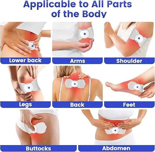 Wireless TENS & EMS Unit Back Pain Relief Massager - APP Controlled Bluetooth EMS Muscle Stimulator Machine for Back Shoulder Leg Neck Pain Relief