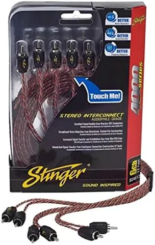 Stinger SI4617 17-Foot 4000 Series Professional 6 Channel RCA Interconnects