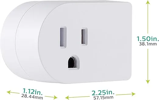 Philips Philips Grounded Power, 3 Prong, Plug in Switch, Outlet Adapter, Easy to Install, for Indoor Lights and Small Appliances, Energy Saving, UL Listed, White, SPS1101WA/37