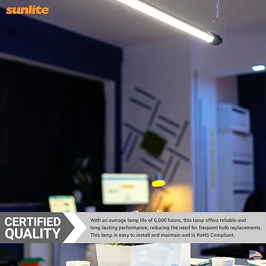 Sunlite F13T5/CW T5 Linear Fluorescent Lamp, 13 Watts, 850 Lumens, 4100K Cool White, Miniature G5 Bi-Pin Base, ROHS Compliant, High Performance Straight Tube, 10 Pack