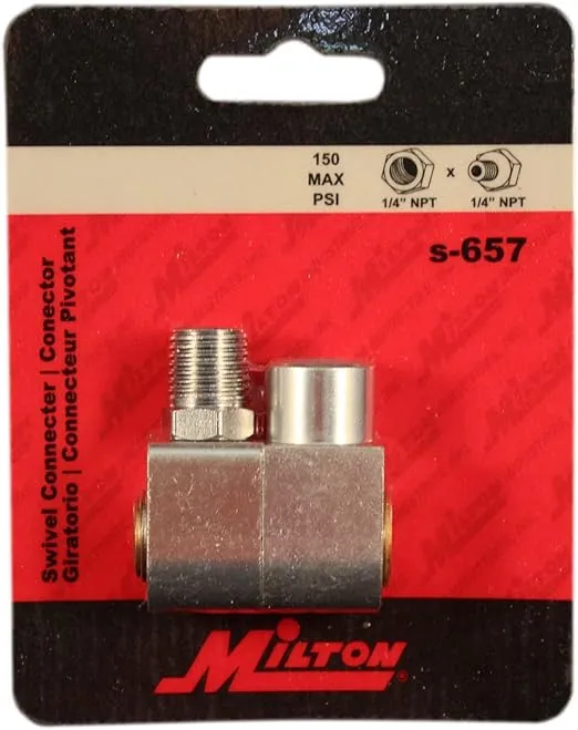 Milton S-657 1/4" NPT Swivel Hose Fitting Connector