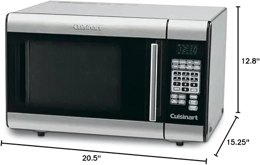 Cuisinart CMW-100 1-Cubic-Foot Stainless Steel Microwave Oven, Brushed Chrome