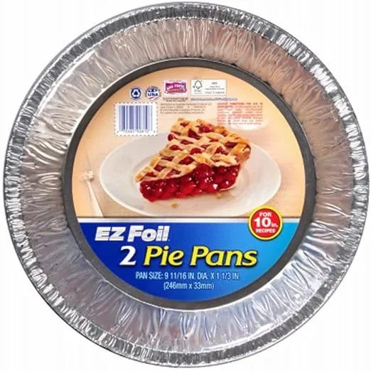 Pie Tin Single Extra Large, 2 CT, Multicolor