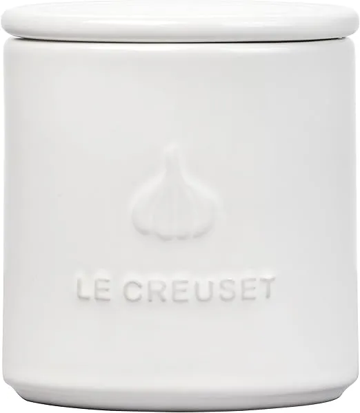 Le Creuset Stoneware Garlic Keeper, 14 oz., White