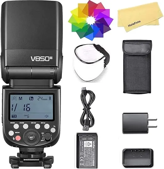 Godox V850III 2600mAh Li-ion Battery Camera Flash for Canon Sony Nikon Fuji Fujifilm Olympus Panasonic Pentax Camera Flash Speedlight Speedlite,for DSLR Cameras Digital Cameras with Standard Hot Shoe