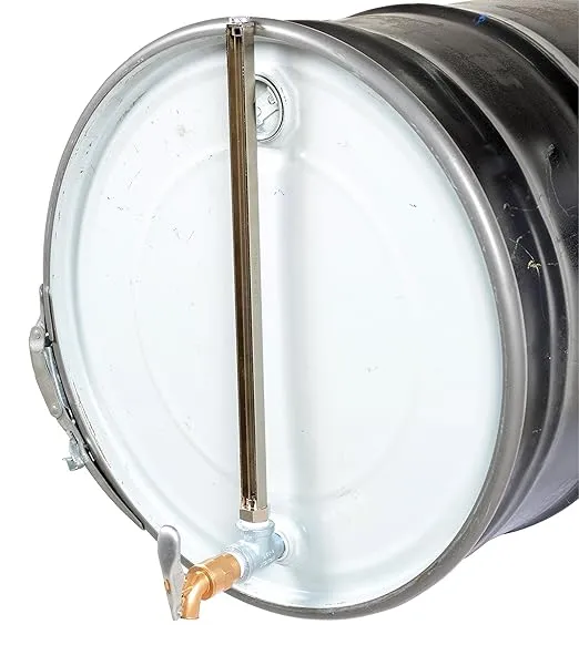 Vestil DGLI-4 Horizontal Drum Gauge Level Indicator, Silver