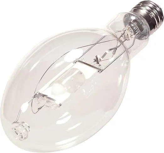 Satco S5833 4200K 400-Watt Clear Universal Mount Mogul Base ED27 Metal Halide Lamp
