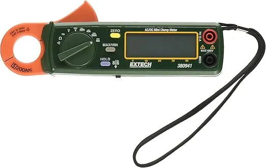 Extech 380941 High Resolution Mini 200A AC/DC Clamp Meter