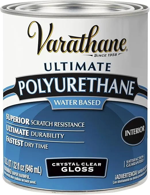 Varathane 200041H Water-Based Ultimate Polyurethane, Quart, Gloss Finish