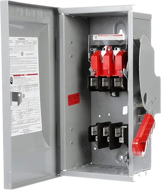 Siemens HF361N 30-Amp 3 Pole 600-volt 4 Wire Fused Heavy Duty Safety Switches