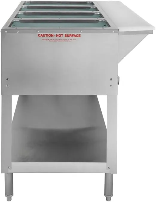 Kratos Commercial Electric Steam Table/Hot Food Table - 4 Wells, NSF, Stationary, 120V, 57" Wx30 Dx34 H (28W-111)