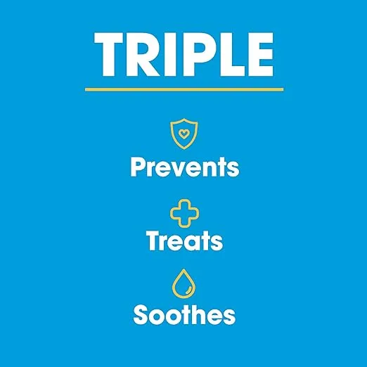 Triple Paste Diaper Rash Cream, Hypoallergenic Medicated Ointment for Babies, 16 oz