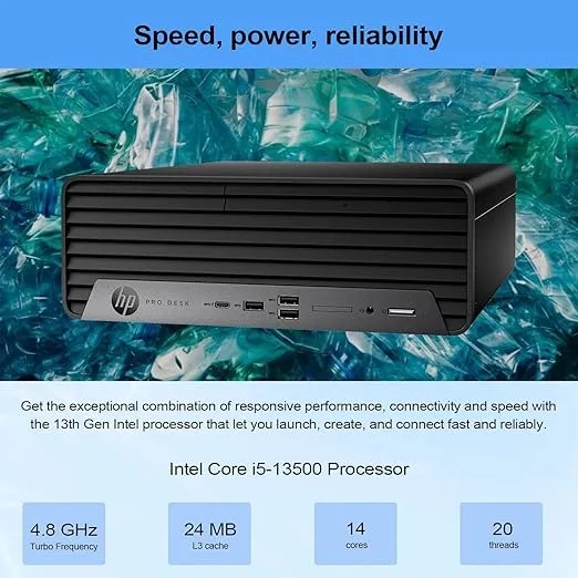 HP Prodesk 400 G9 SFF Small Form Factor Business Desktop Computer, 13th Gen Intel 14-Core i5-13500 (Beat i7-12700), 16GB DDR4 RAM, 256GB PCIe SSD, WiFi 6, Keyboard and Mouse, Windows 11 Pro, AZ-XUT